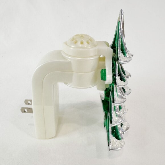 BATH & BODY WORKS Winter Silver Green TREE Nightlight WALLFLOWER PLUGIN RARE - Picture 2 of 5